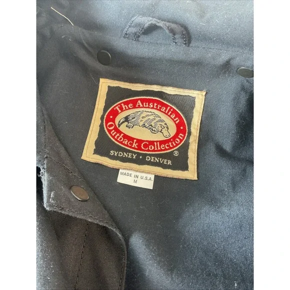 Vintage Australian Outback Collection Coat Drover Duster Leather Duck Barn Field